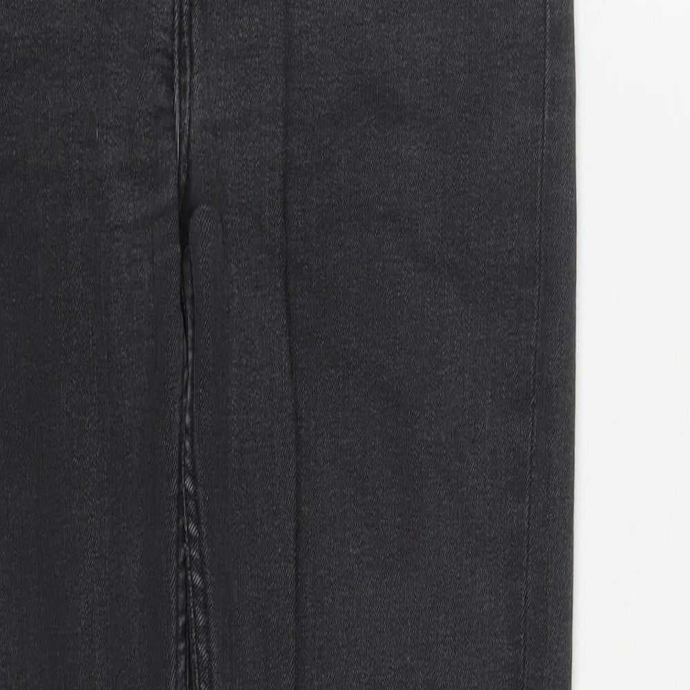 Womens UK Size 28 in Weekday Regular Fit Straight Black Jeans