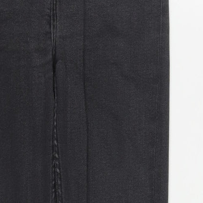Womens UK Size 28 in Weekday Regular Fit Straight Black Jeans