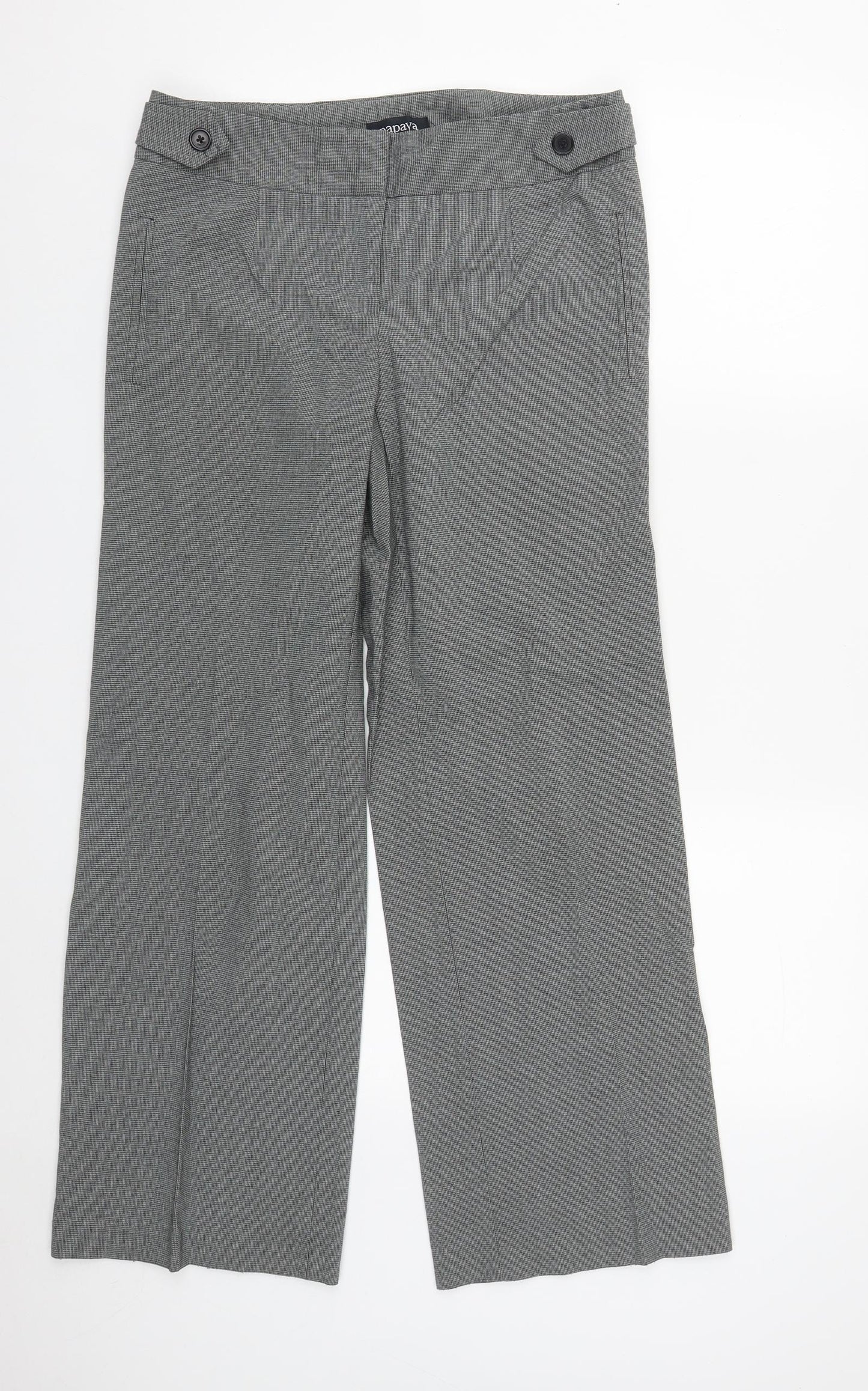 Womens UK Size 12 Papaya Regular Fit  Grey Trousers