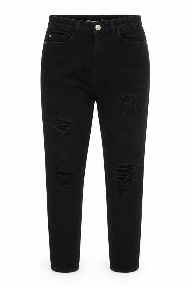 Womens UK Size 12 Denim & Co. Regular Fit Straight Black Jeans