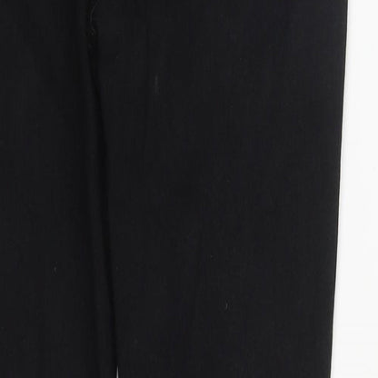 Denim & Co. Womens Black  Cotton Straight Jeans Size 12 L29 in Regular Zip