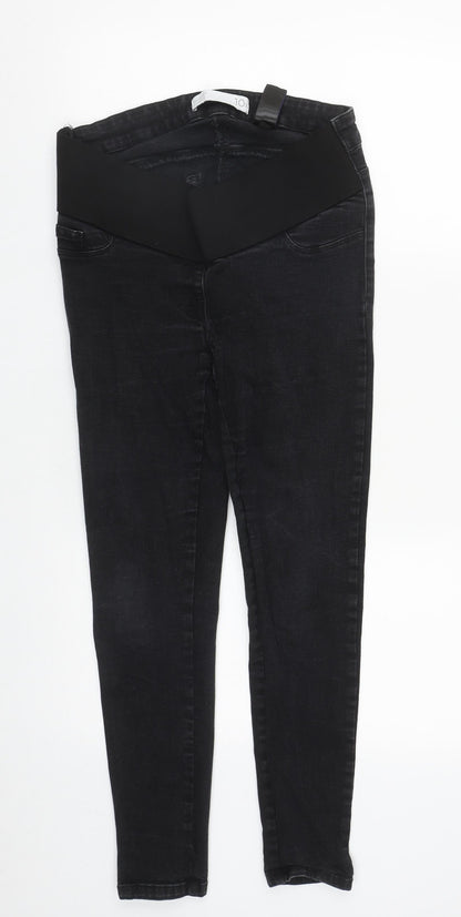 NEXT Womens Black  Cotton Straight Jeans Size 10 L26 in Regular