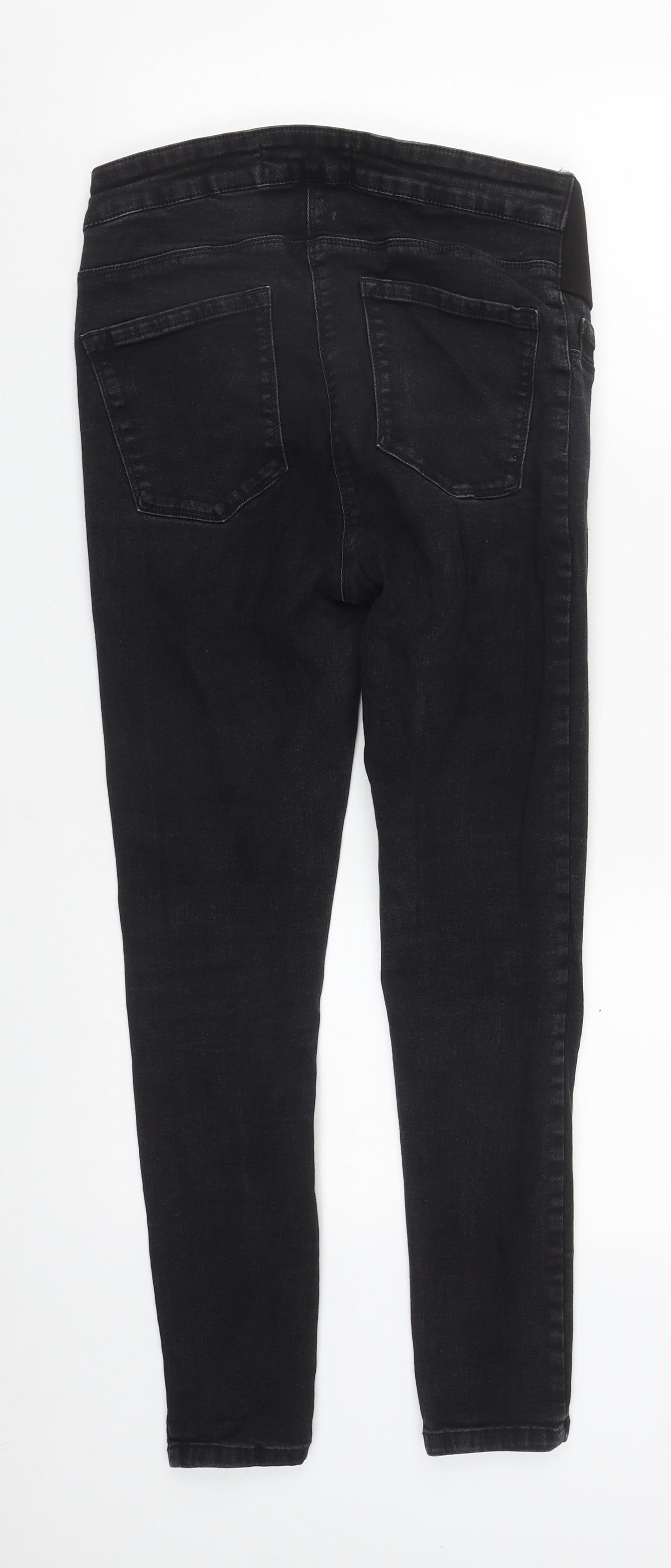 NEXT Womens Black  Cotton Straight Jeans Size 10 L26 in Regular