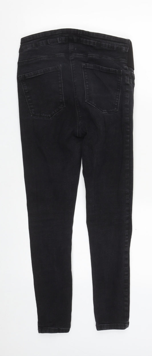 NEXT Womens Black  Cotton Straight Jeans Size 10 L26 in Regular