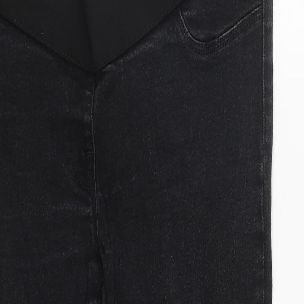 NEXT Womens Black  Cotton Straight Jeans Size 10 L26 in Regular