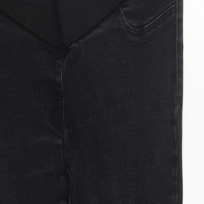 NEXT Womens Black  Cotton Straight Jeans Size 10 L26 in Regular
