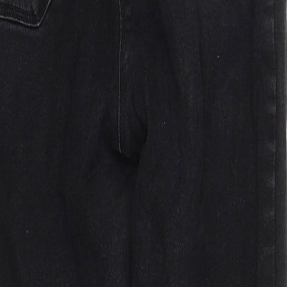 NEXT Womens Black  Cotton Straight Jeans Size 10 L26 in Regular