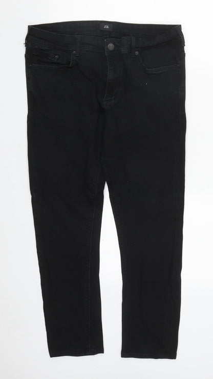 River Island Womens Black  Cotton Skinny Jeans Size 34 in L24 in Regular Zip