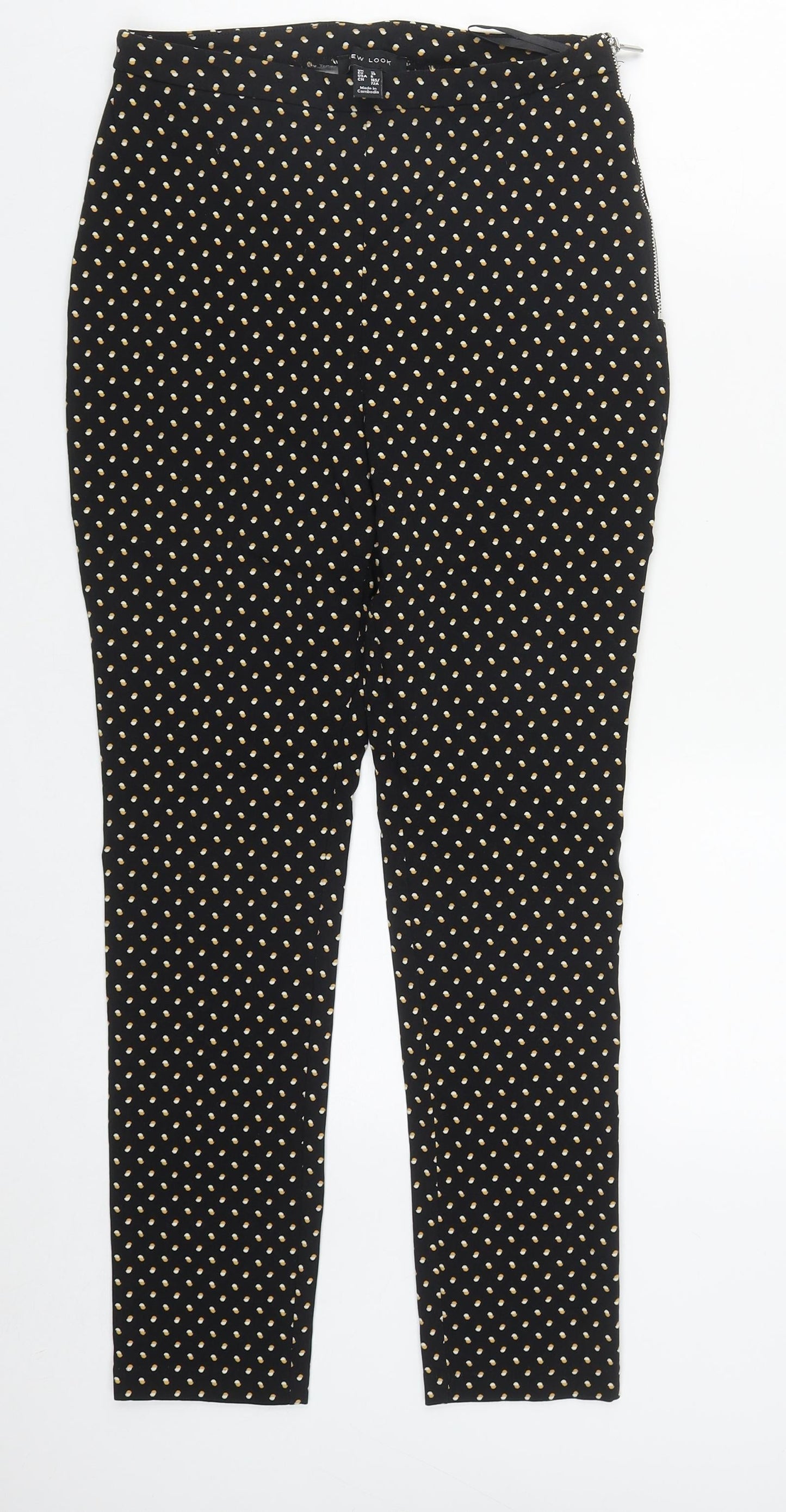 Womens UK Size 10 New Look Regular Fit  Multicoloured Trousers