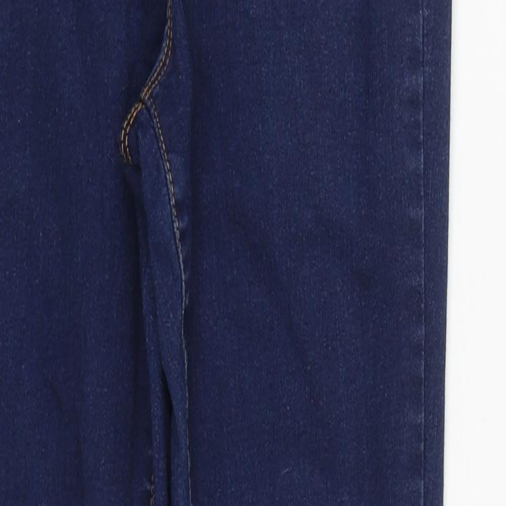 Denim & Co. Womens Blue  Cotton Skinny Jeans Size 10 L27 in Regular Zip