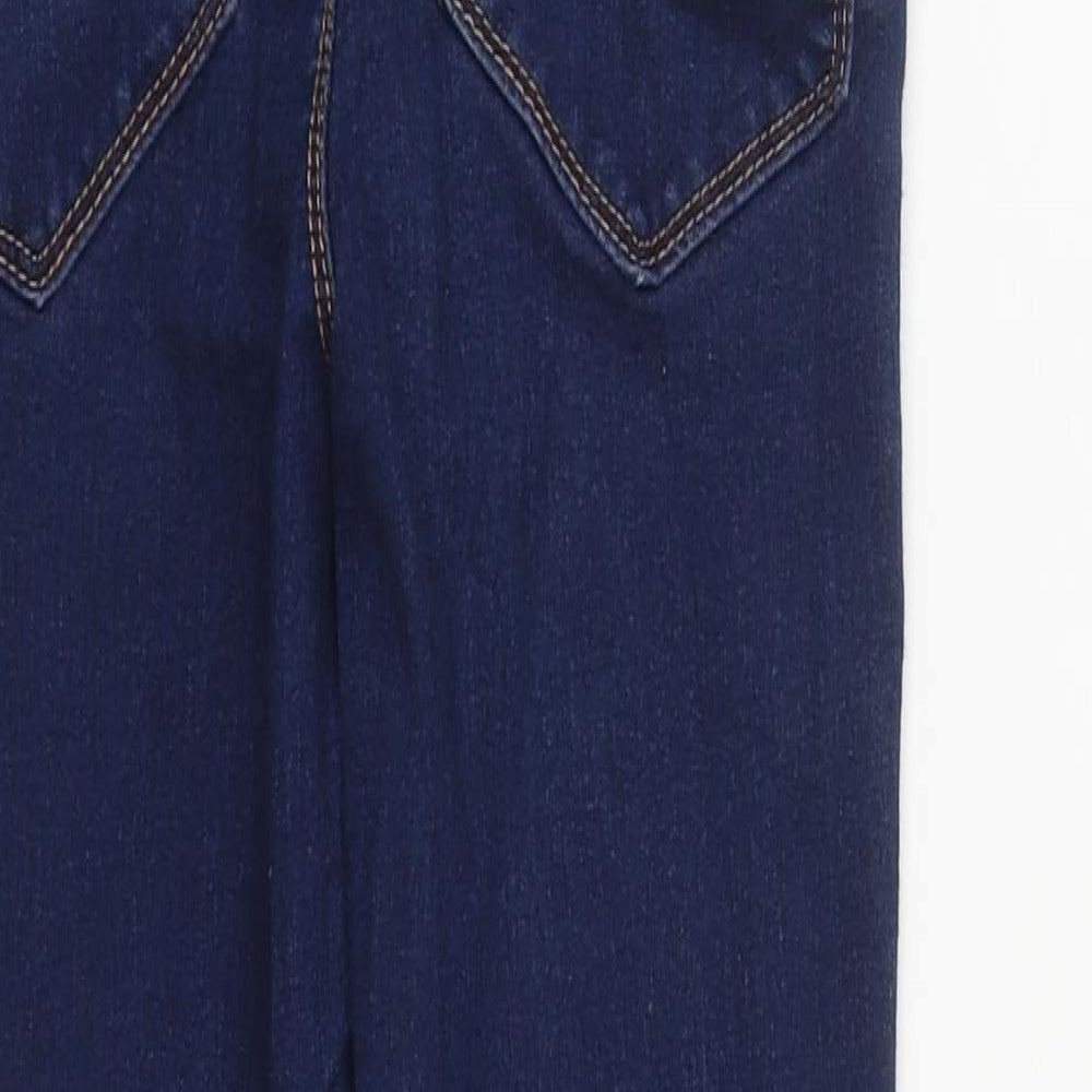 Denim & Co. Womens Blue  Cotton Skinny Jeans Size 10 L27 in Regular Zip