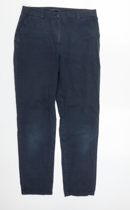 Womens UK Size 10 Marks and Spencer Regular Fit  Blue Trousers