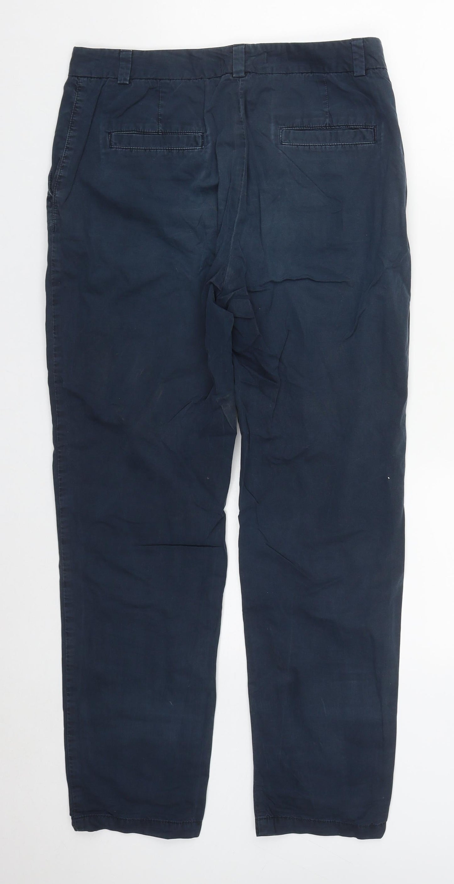 Womens UK Size 10 Marks and Spencer Regular Fit  Blue Trousers