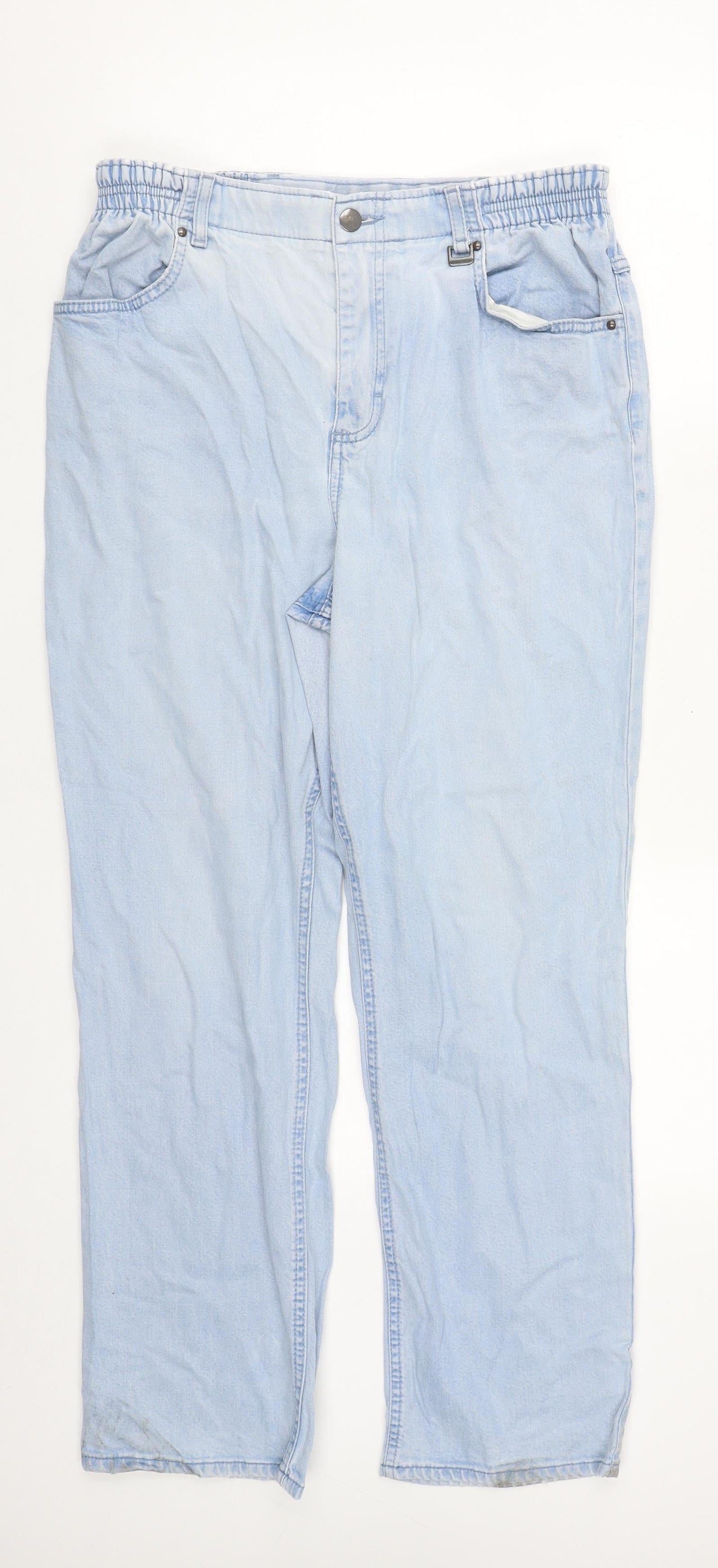 Womens UK Size M Marks and Spencer Regular Fit Straight Blue Jeans