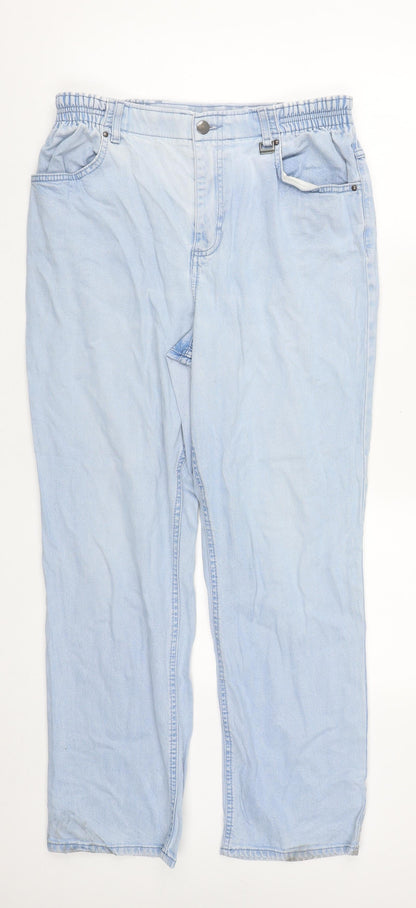 Womens UK Size M Marks and Spencer Regular Fit Straight Blue Jeans