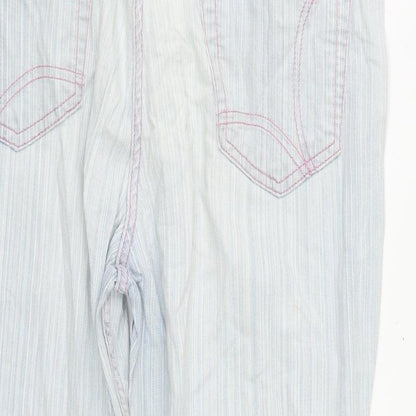 FALMER Womens Blue  Cotton Cropped Jeans Size 32 in L23 in Regular Zip