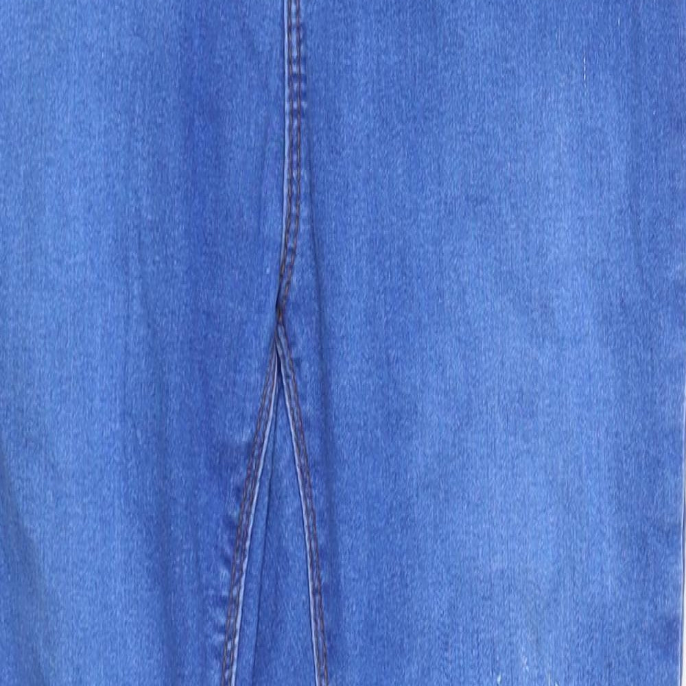 Dorothy Perkins Womens Blue  Cotton Straight Jeans Size 10 L27 in Regular Zip
