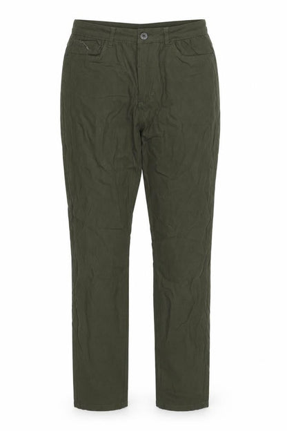 Chicoree Womens Green  Cotton Straight Jeans Size L L33 in Regular Zip