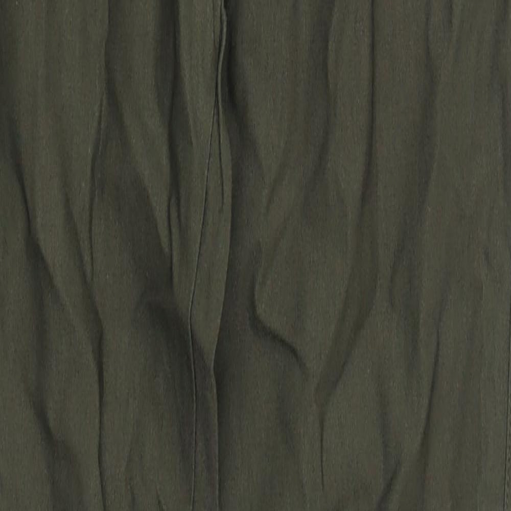 Chicoree Womens Green  Cotton Straight Jeans Size L L33 in Regular Zip
