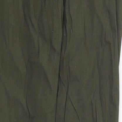 Chicoree Womens Green  Cotton Straight Jeans Size L L33 in Regular Zip