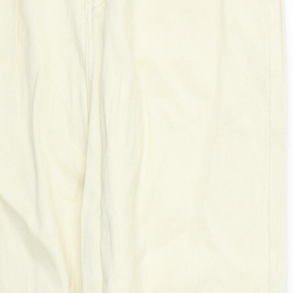 SheIn Womens Yellow  Cotton Straight Jeans Size L L29 in Regular Zip