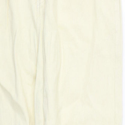 SheIn Womens Yellow  Cotton Straight Jeans Size L L29 in Regular Zip