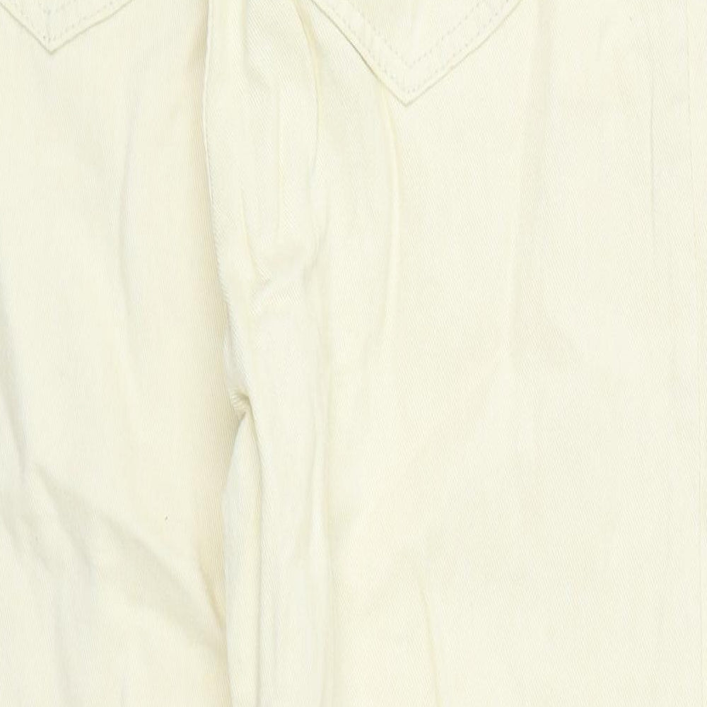 SheIn Womens Yellow  Cotton Straight Jeans Size L L29 in Regular Zip