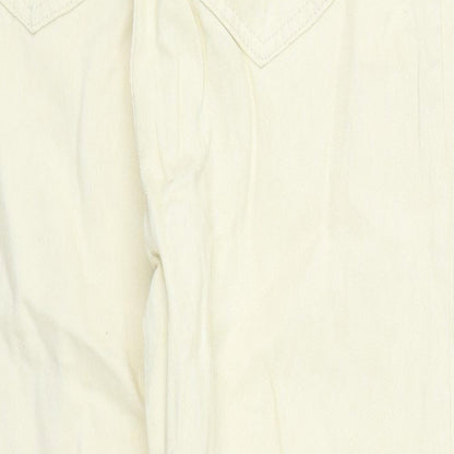 SheIn Womens Yellow  Cotton Straight Jeans Size L L29 in Regular Zip