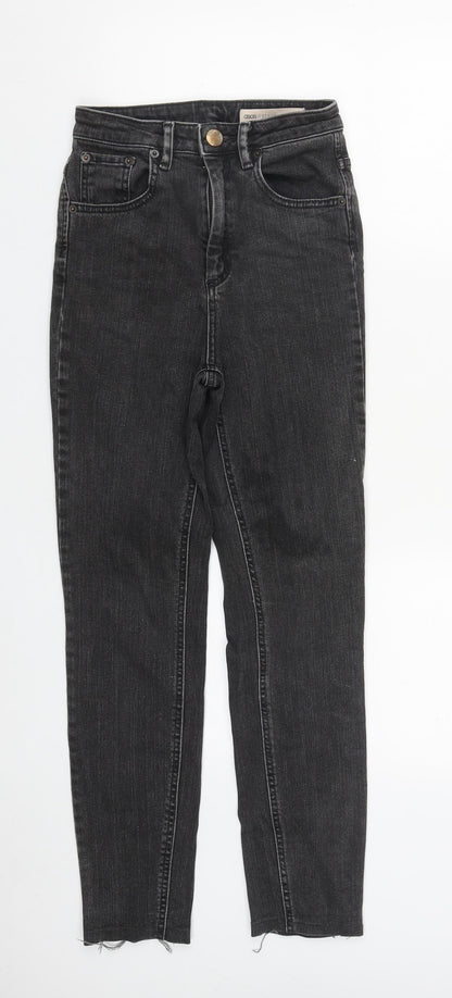 ASOS Womens Black  Cotton Straight Jeans Size 26 in L27 in Regular Zip