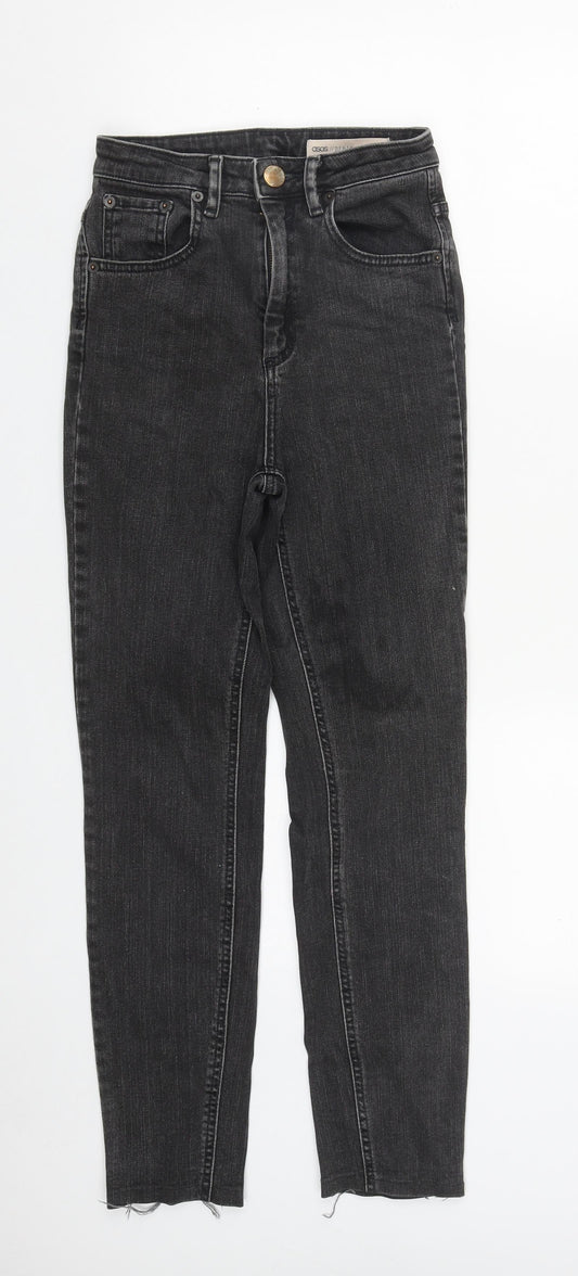 ASOS Womens Black  Cotton Straight Jeans Size 26 in L27 in Regular Zip