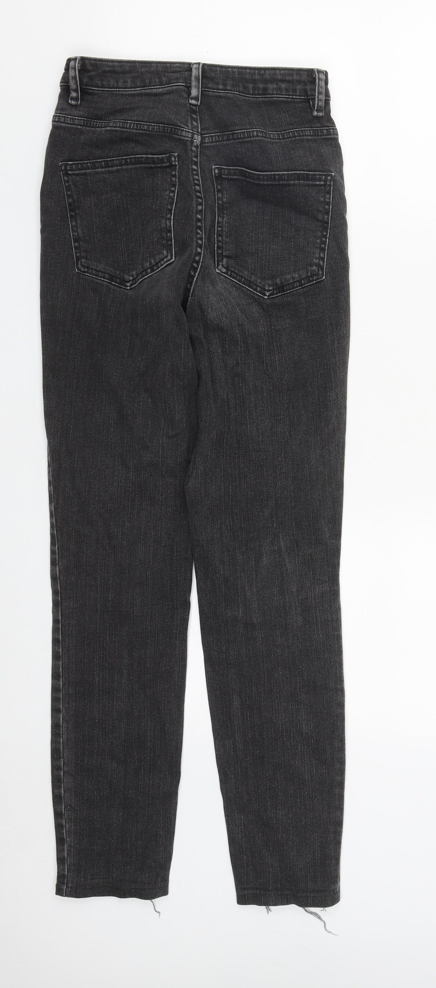 ASOS Womens Black  Cotton Straight Jeans Size 26 in L27 in Regular Zip