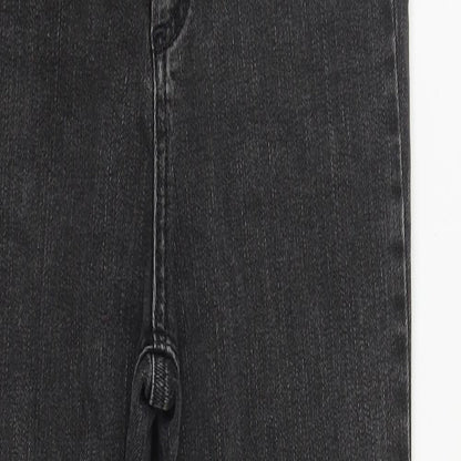 ASOS Womens Black  Cotton Straight Jeans Size 26 in L27 in Regular Zip