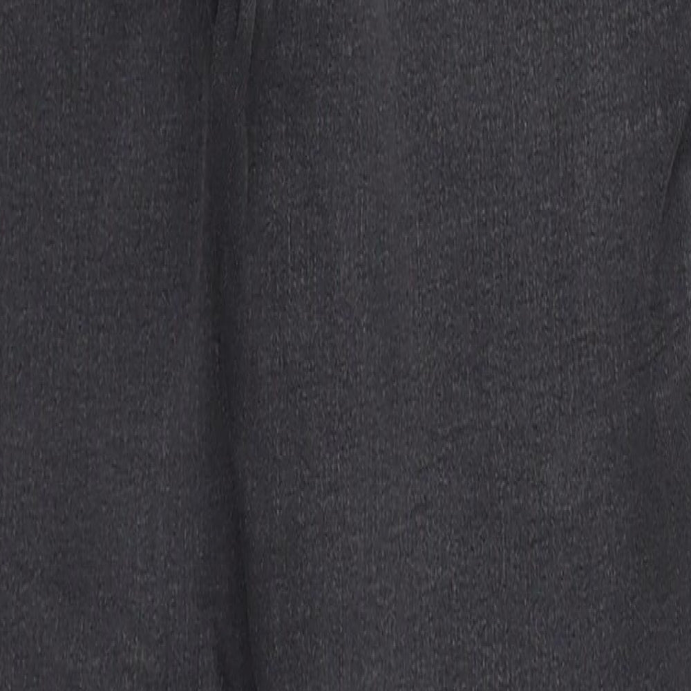 Topshop Womens Black  Cotton Straight Jeans Size 24 in L24 in Regular Zip