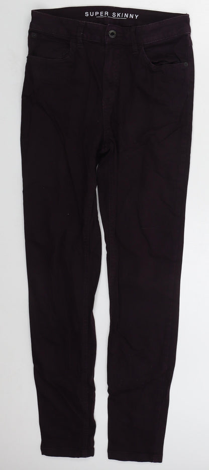 Womens UK Size 26 in Preworn Regular Fit Skinny Purple Jeans