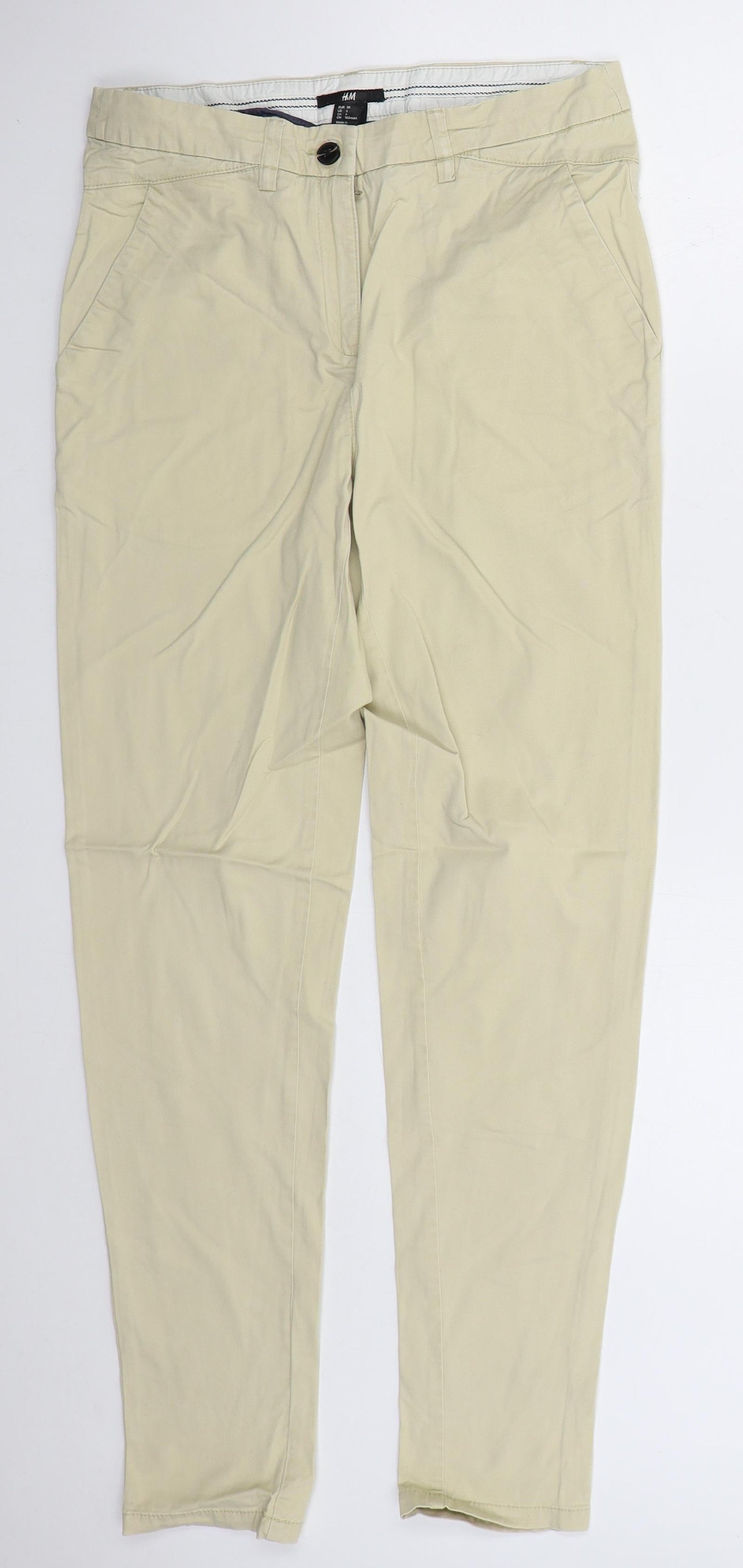 Womens UK Size 8 H&M Regular Fit Tapered Beige Jeans
