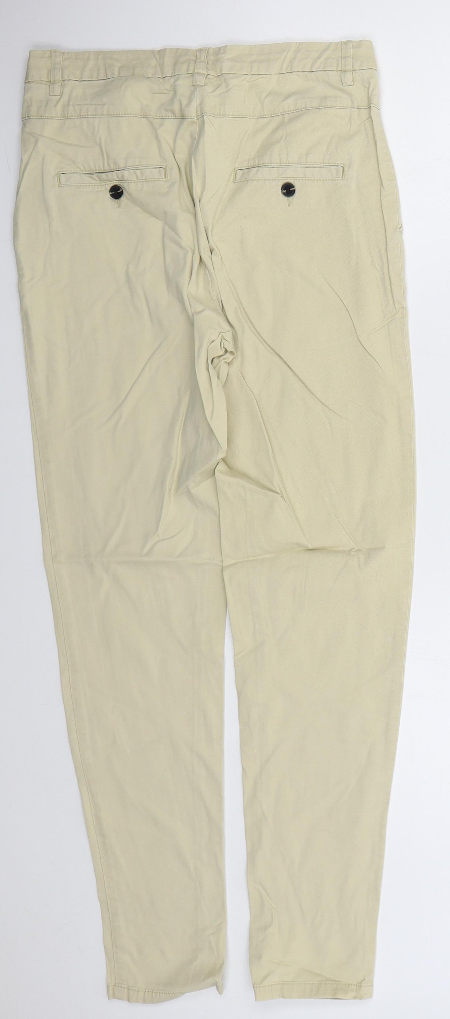 Womens UK Size 8 H&M Regular Fit Tapered Beige Jeans