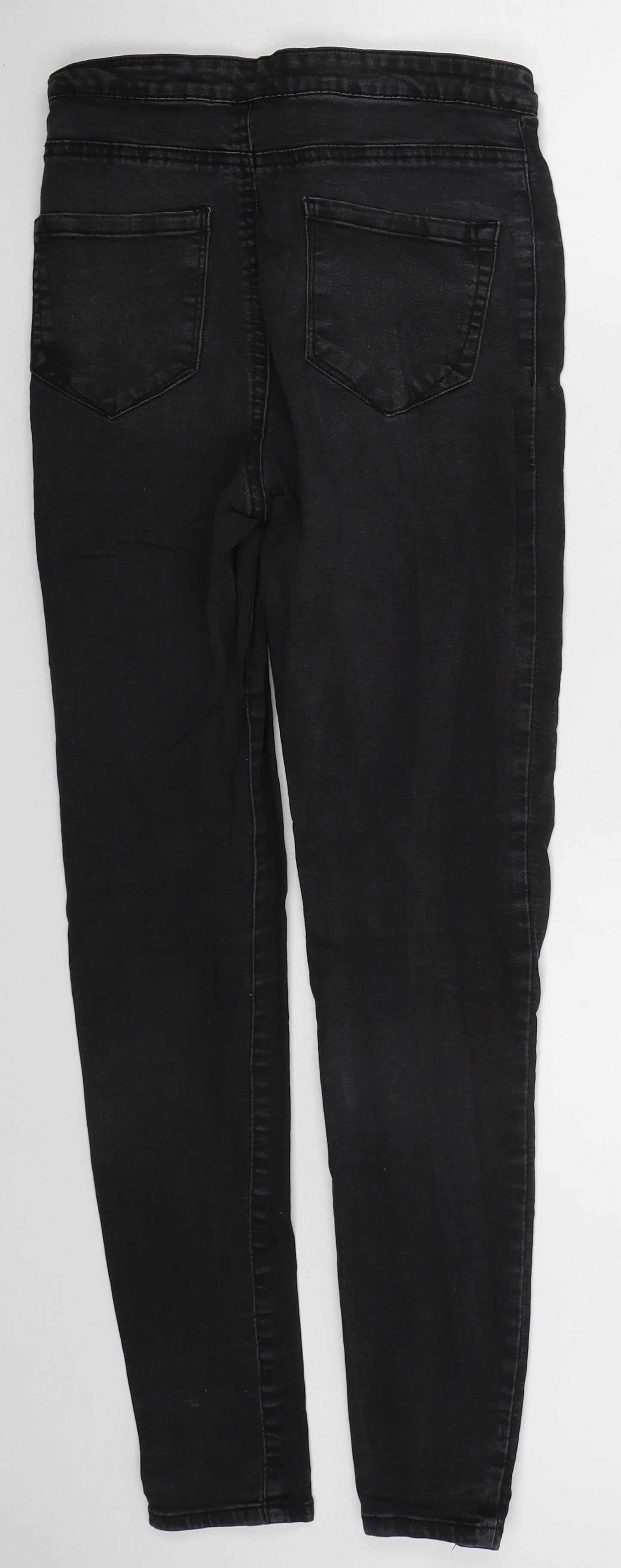 Denim Co Womens Black  Cotton Skinny Jeans Size 10 L28 in Regular Button
