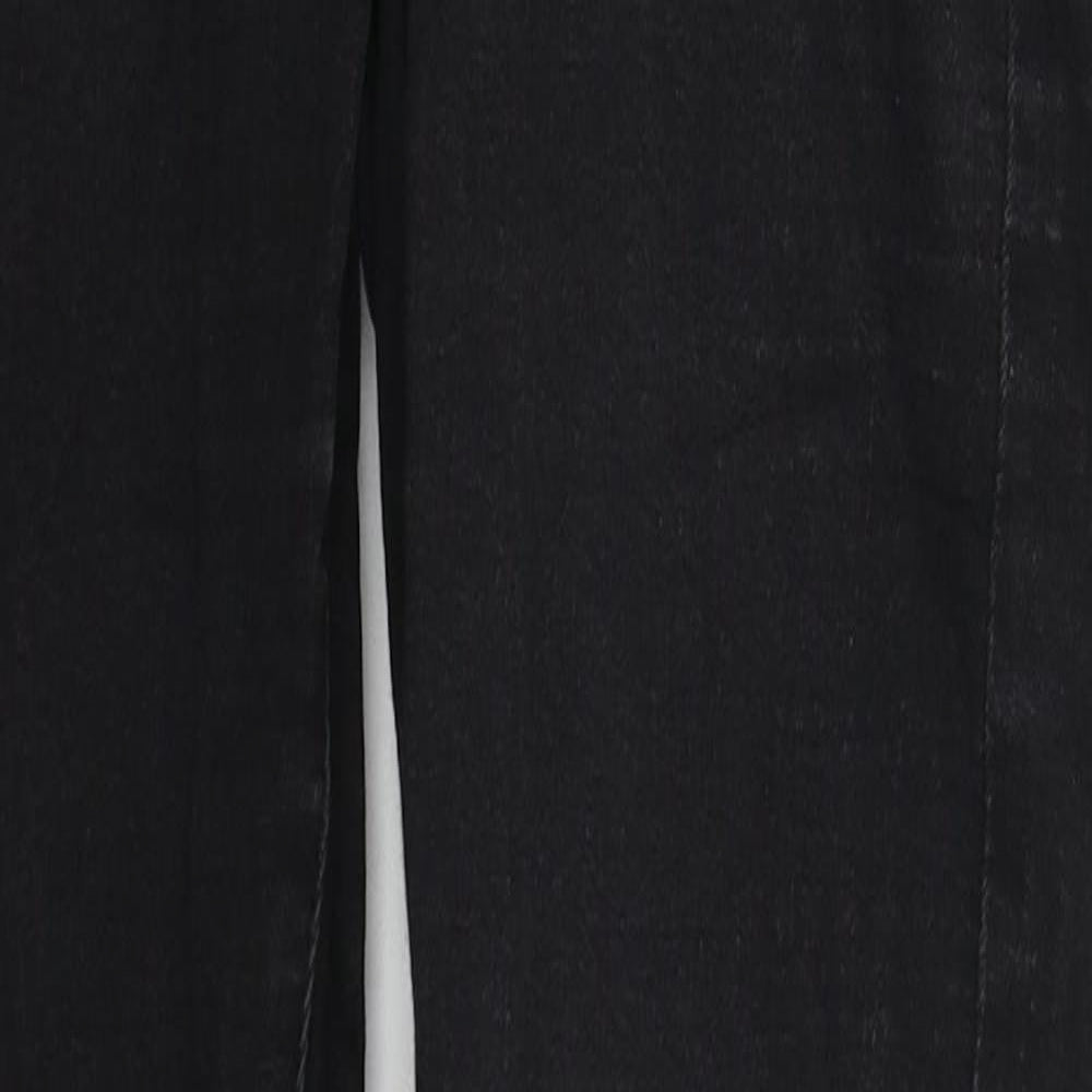 Denim Co Womens Black  Cotton Skinny Jeans Size 10 L28 in Regular Button