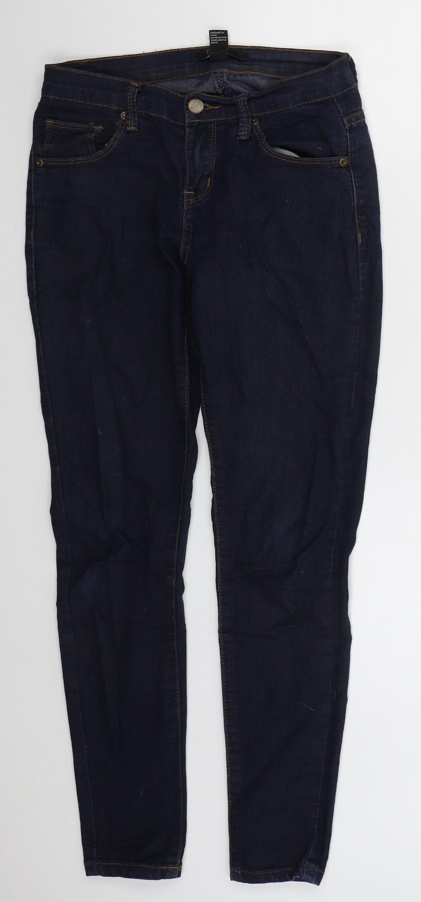 FOREVER 21 Womens Blue  Cotton Skinny Jeans Size 25 in L27 in Regular Button