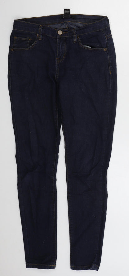 FOREVER 21 Womens Blue  Cotton Skinny Jeans Size 25 in L27 in Regular Button