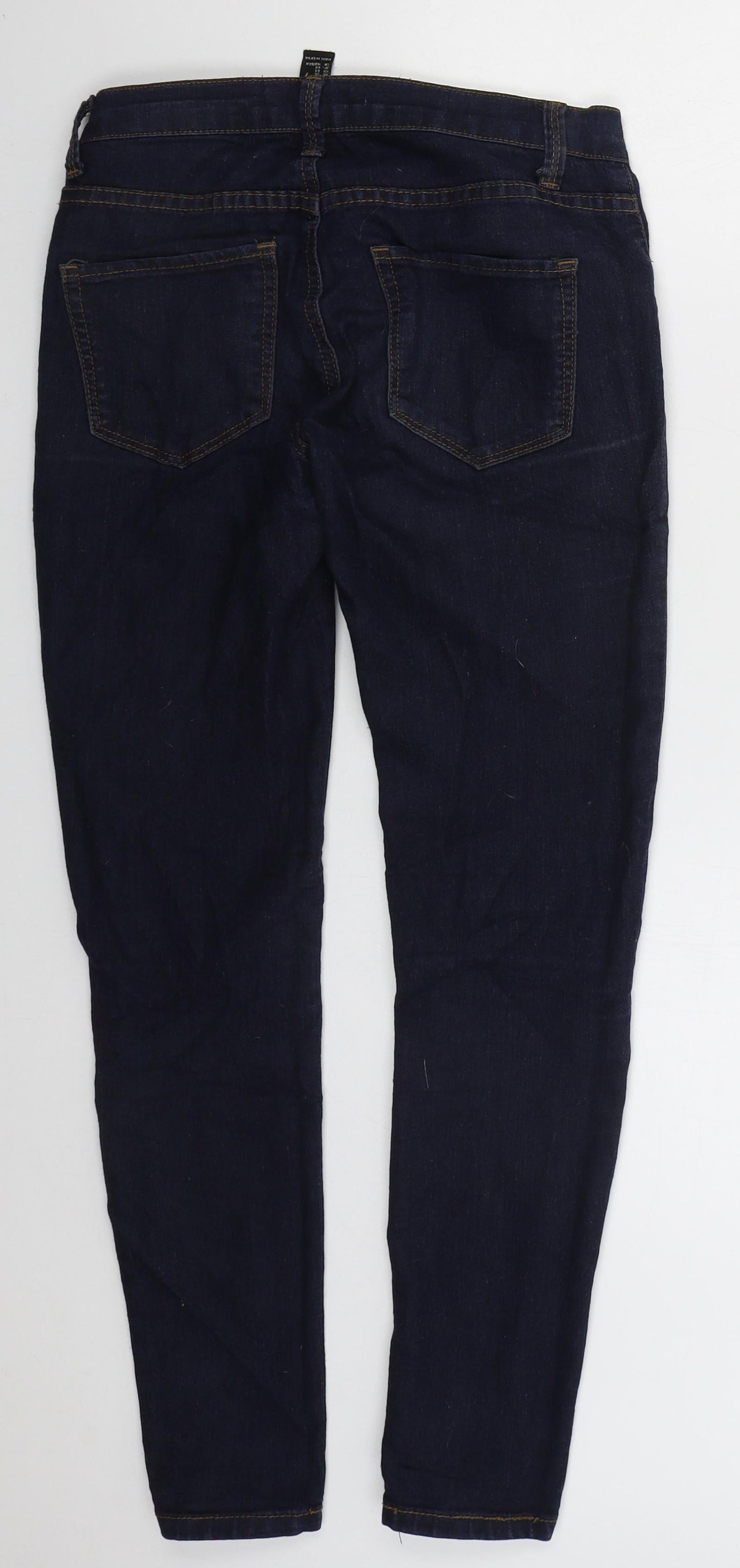 FOREVER 21 Womens Blue  Cotton Skinny Jeans Size 25 in L27 in Regular Button