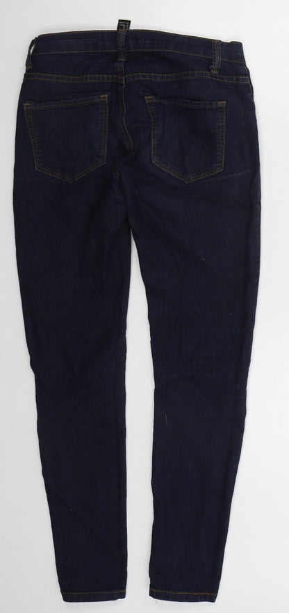 FOREVER 21 Womens Blue  Cotton Skinny Jeans Size 25 in L27 in Regular Button