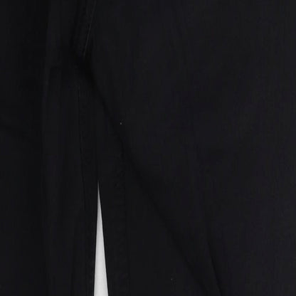 Topshop Womens Black  Cotton Skinny Jeans Size 30 in L27 in Regular Button