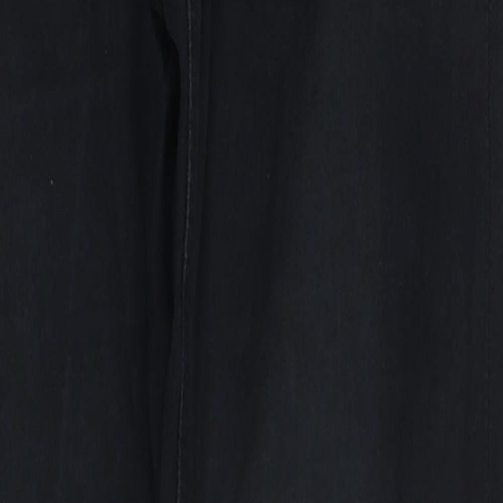 Topshop Womens Black  Cotton Skinny Jeans Size 28 in L30 in Regular Button