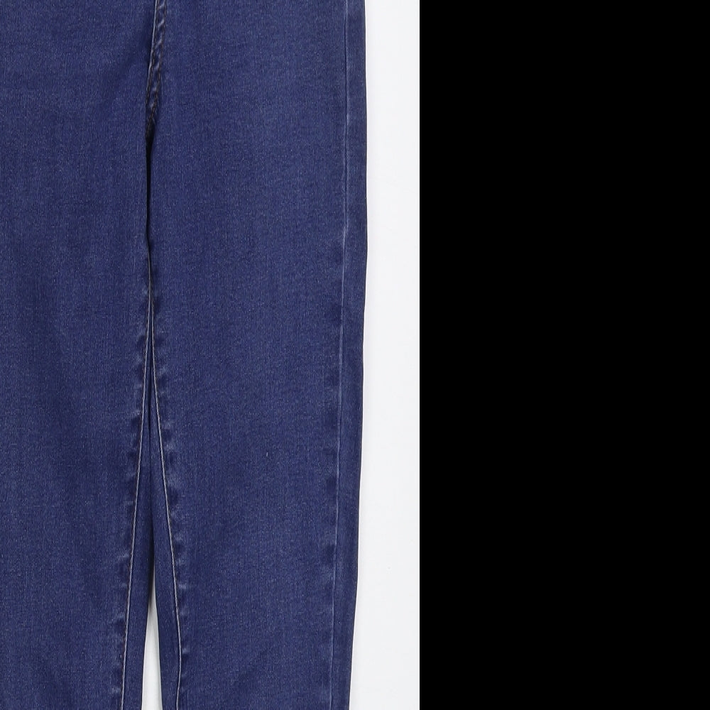 Denim Co Womens Blue  Cotton Skinny Jeans Size 12 L26 in Regular Button