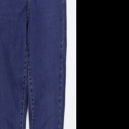 Denim Co Womens Blue  Cotton Skinny Jeans Size 12 L26 in Regular Button