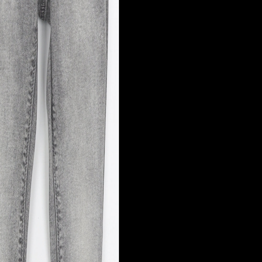 Denim Co Womens Grey  Cotton Skinny Jeans Size 6 L27 in Regular Button