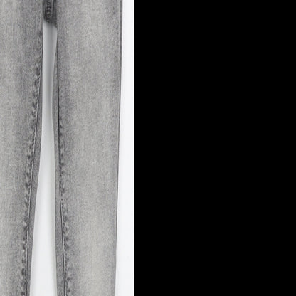 Denim Co Womens Grey  Cotton Skinny Jeans Size 6 L27 in Regular Button