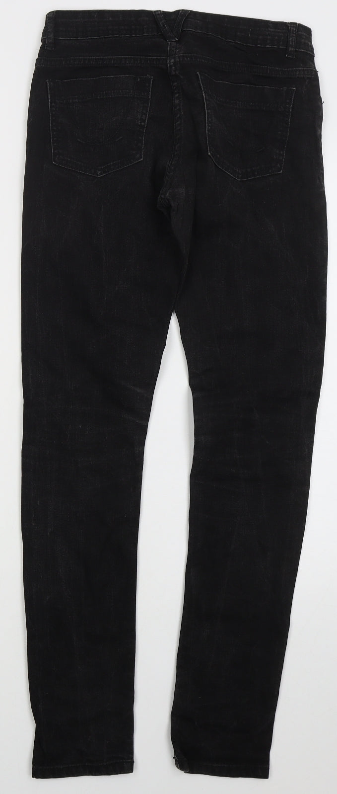 Denim Co Womens Black  Cotton Skinny Jeans Size 8 L30 in Regular Button