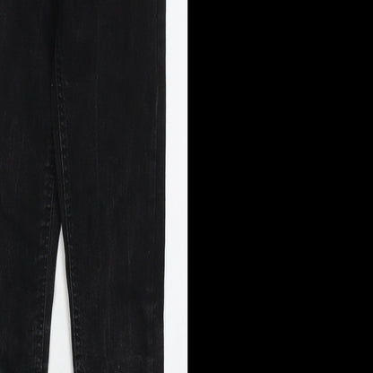 Denim Co Womens Black  Cotton Skinny Jeans Size 8 L30 in Regular Button